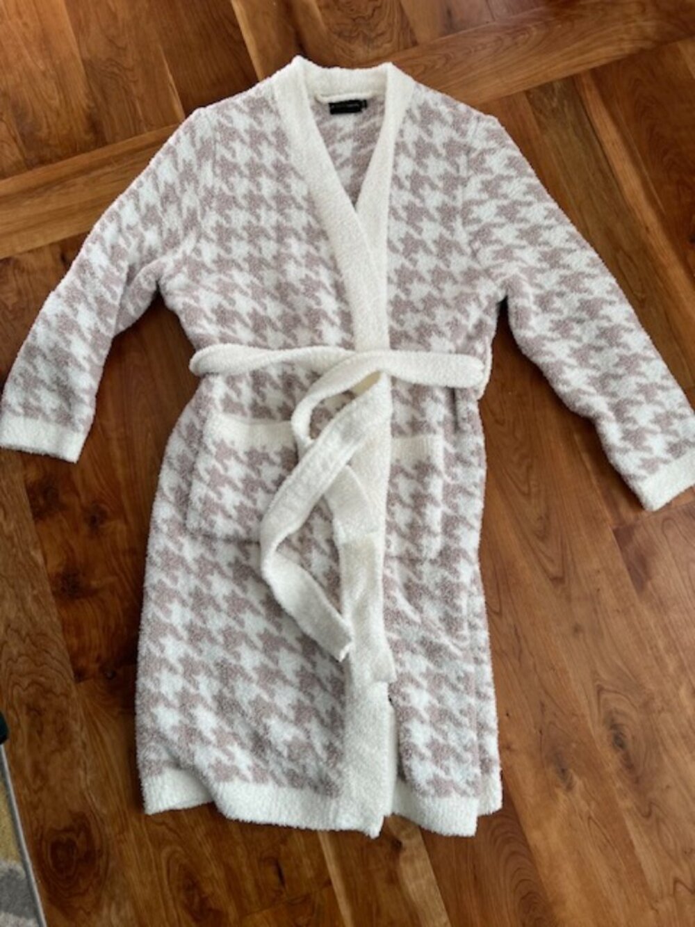 The Styled Collection Solid Buttery Robe - harringbone